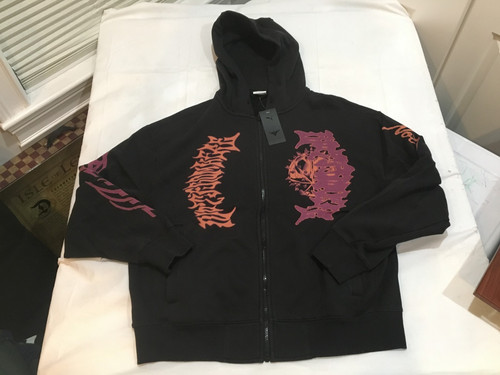NWT $100.00 Puma Mens Lamelo Supernova FZ Hoodie Black Sz XL