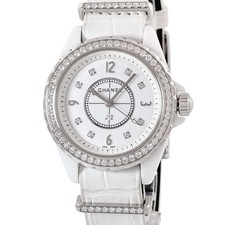 Chanel J12 H4190 Ceramic Stainless Steel 33mm White Dial Quartz #HDW764