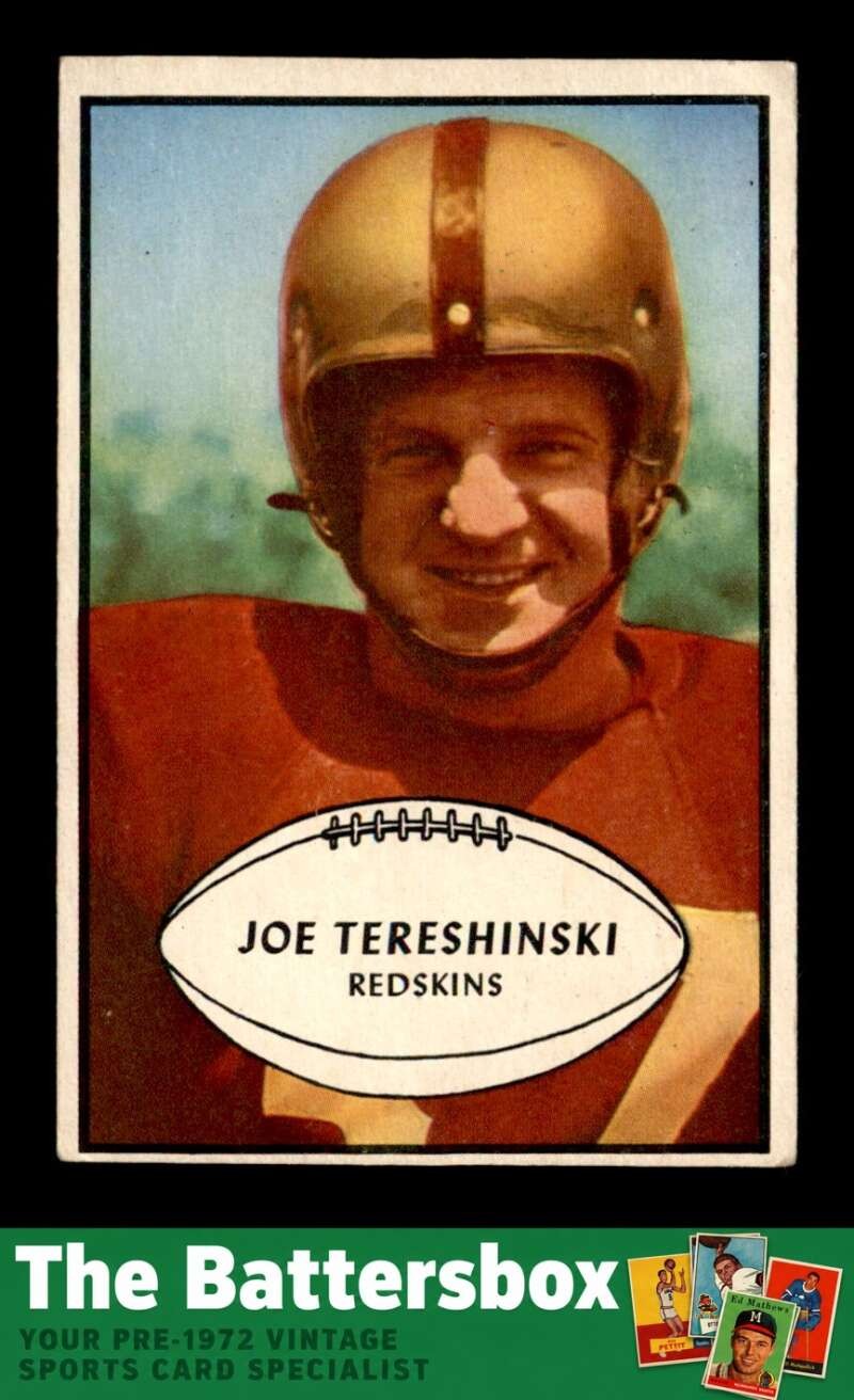 Joe Tereshinski #5 Football Cards 1953 Bowman trading card — raw and PSA graded price guide