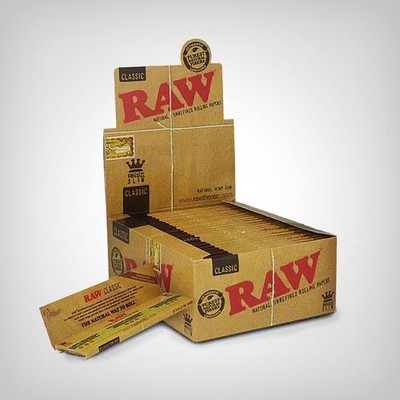 RAW Classic King Size Slim Longpapers 50er Box   ungebleicht, für Puristen