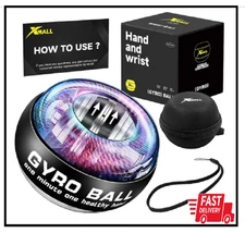 Wrist Power Gyro Ball, Hand Forearm Strengthener, Wrist Trainer, Auto-Start Colo