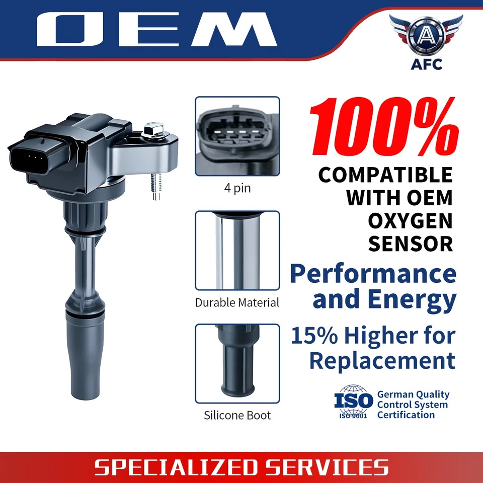 4 Ignition Coil PACK & Iridium Spark Plug For Cadillac ATS CTS 2.0L 2.5L UF680 - Image 3 of 4