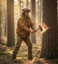 Woolrich Canvas Hooded Utility Work Jacket Flannel Lined Men's XL Brown