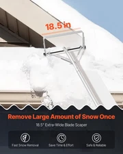 New Snow Roof Rake, 18.5 in Aluminum Blade, 5.2-30 ft AdjNewtable Roof Snow Scra