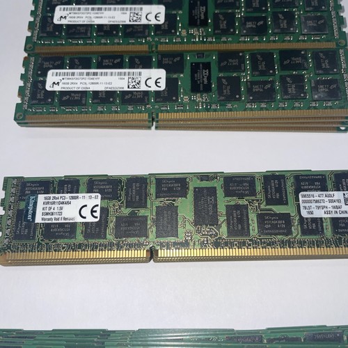 Lot 20 Mixed Micron/Samsung/Kingston 16GB DDR3 ECC Server RAM PC3-12800R/10600 - Picture 3 of 12