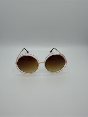 Damen Sonnenbrille Fassung Oversize Gold Neu S31