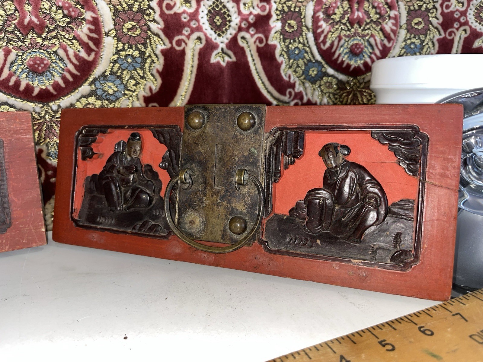 Antique Chinese Carved Wood Panels 