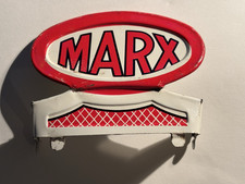 1950's MARX DAY NITE HI TEST GAS SERVICE STATION PLAYSET TIN ROOF SIGN TOY PART