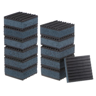 12pcs Rubber Anti Vibration Pads 2'' x 2'' x 7/8'' with EVA Center