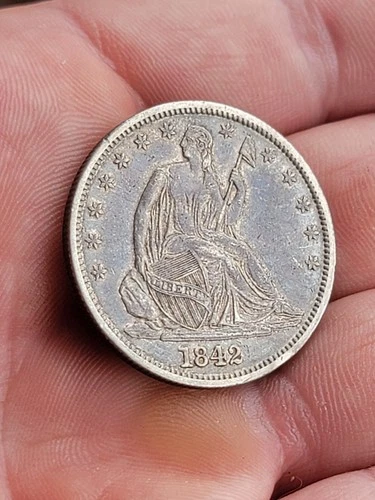 1842 Medium Date Seated Liberty Half Dollar