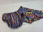2x men's swimming trunks old GDR hand sewn 60s, 70s stripes colorful #263963