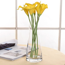 Flower Vase for Decor 10" Clear Glass Vase for Centerpieces Large Vases