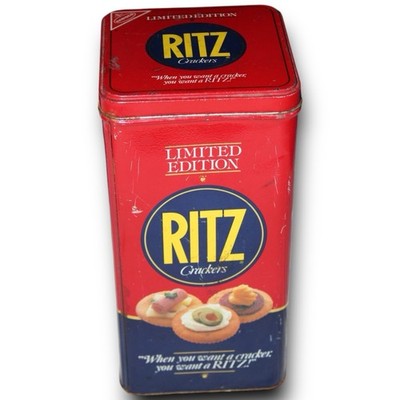 Vintage Nabisco Ritz Tin Crackers Container Collector Limited Edition 16oz