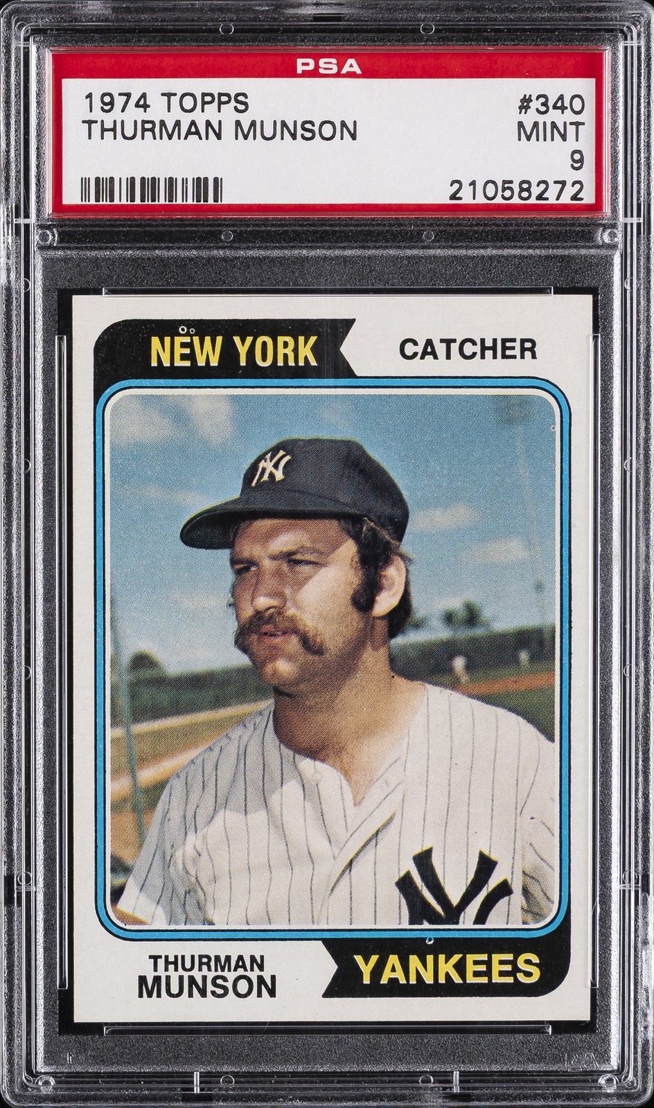 1974 TOPPS #340 THURMAN MUNSON PSA 9