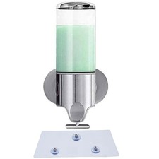 No Drill Wall Mounted Soap Dispenser Shower Liquid Shampoo Soap Dispenser for...