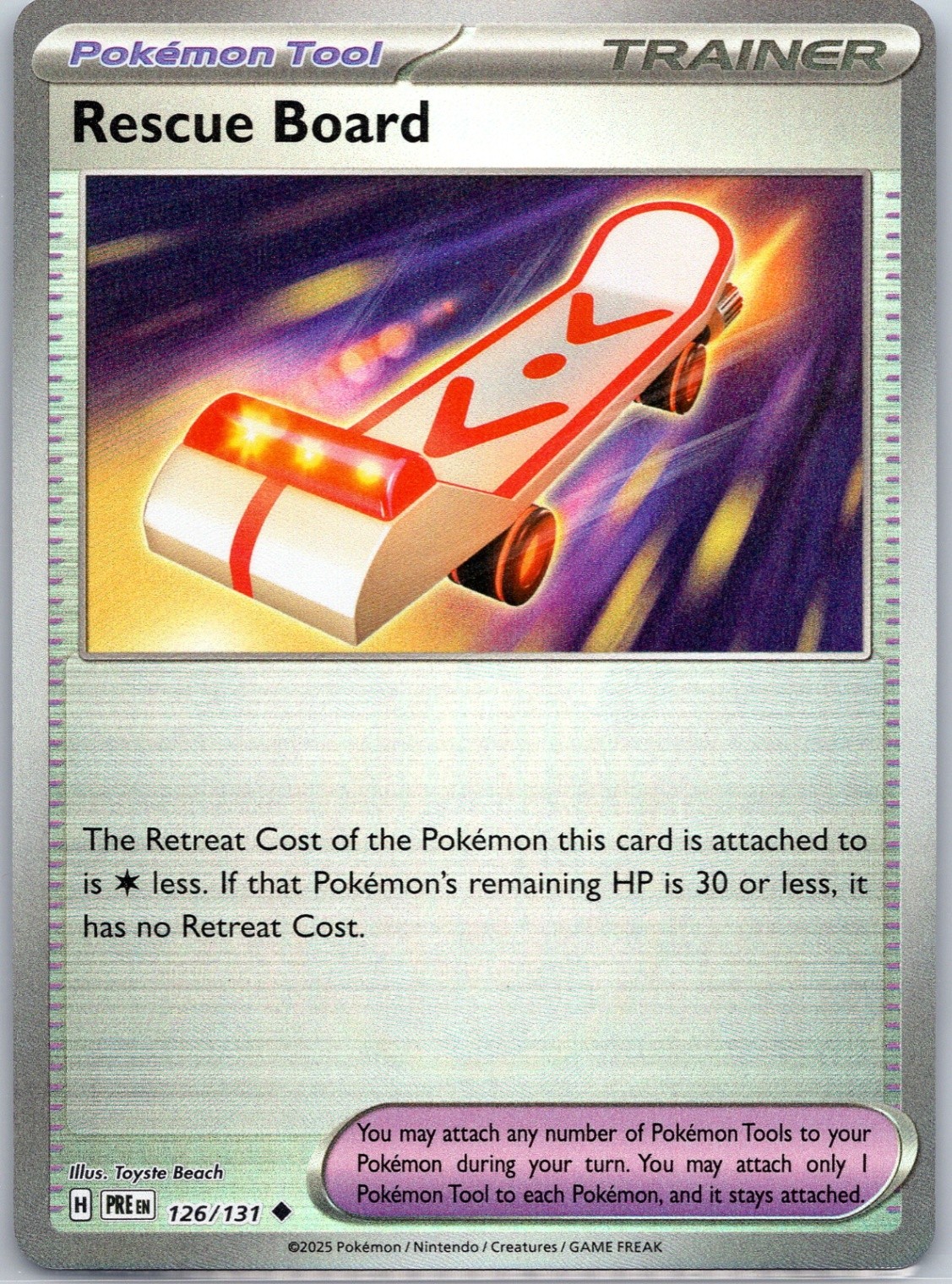 Rescue Board (Poke Ball Pattern) Holo SV: Prismatic Evolutions #126/131 NM