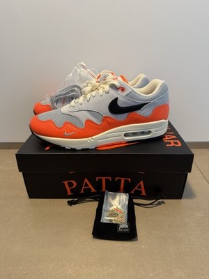 Nike Air Max 1 x Patta Hyper Crimson/Black-Pure Platinum EU 44.5 / US 10.5 NEW