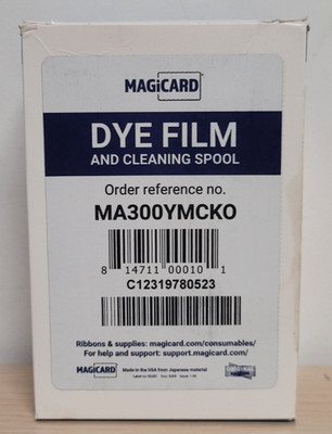 Magicard Printer Ribbon, MA300YMCKO, Color AND CLEANING SPOOL