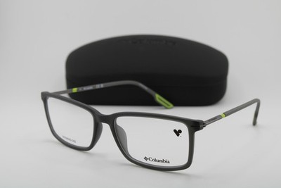 NEW COLUMBIA C8033 023 MATTE BLACK GREEN GUNMETAL AUTHENTIC EYEGLASSES 59-18