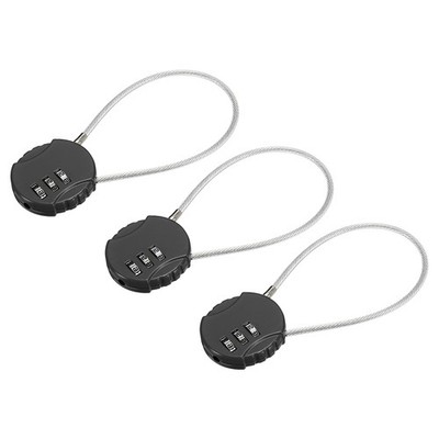 3Pcs 7.8'' Small Combination Lock 3 Digit Padlock