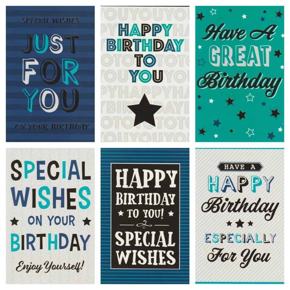 POPPY HILL ETC C. Gents / Male Open Birthday Card ~ Various Designs