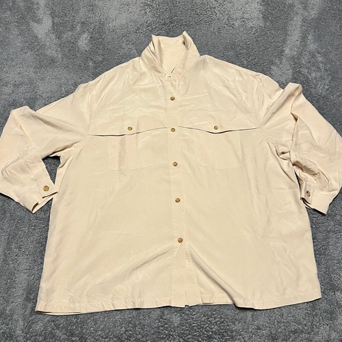 August Seidenhemd Damen XXL Seide Button Down Langarm Creme