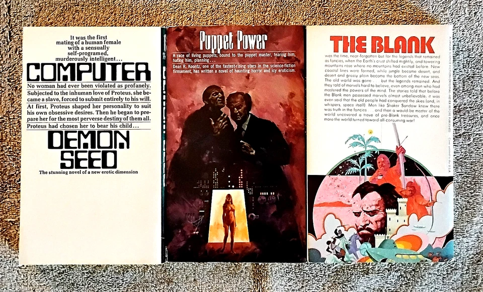 Лот 3 Винтажные Dean Koontz Sci-fi Pb 1-е Семя Демона Колдун Плоть в Печи - Изображение 2 из 4