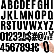 32 Sheets 5 Inch Letter and Number Stickers Self Adhesive Vinyl Letters Alphabet
