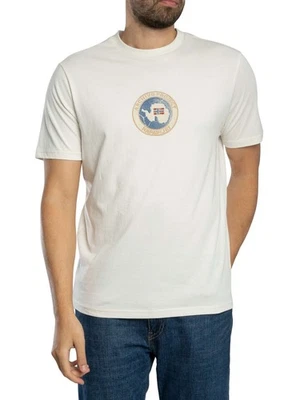 Napapijri Pour des hommes T-shirt décontracté Phos, blanc - Photo 1/4