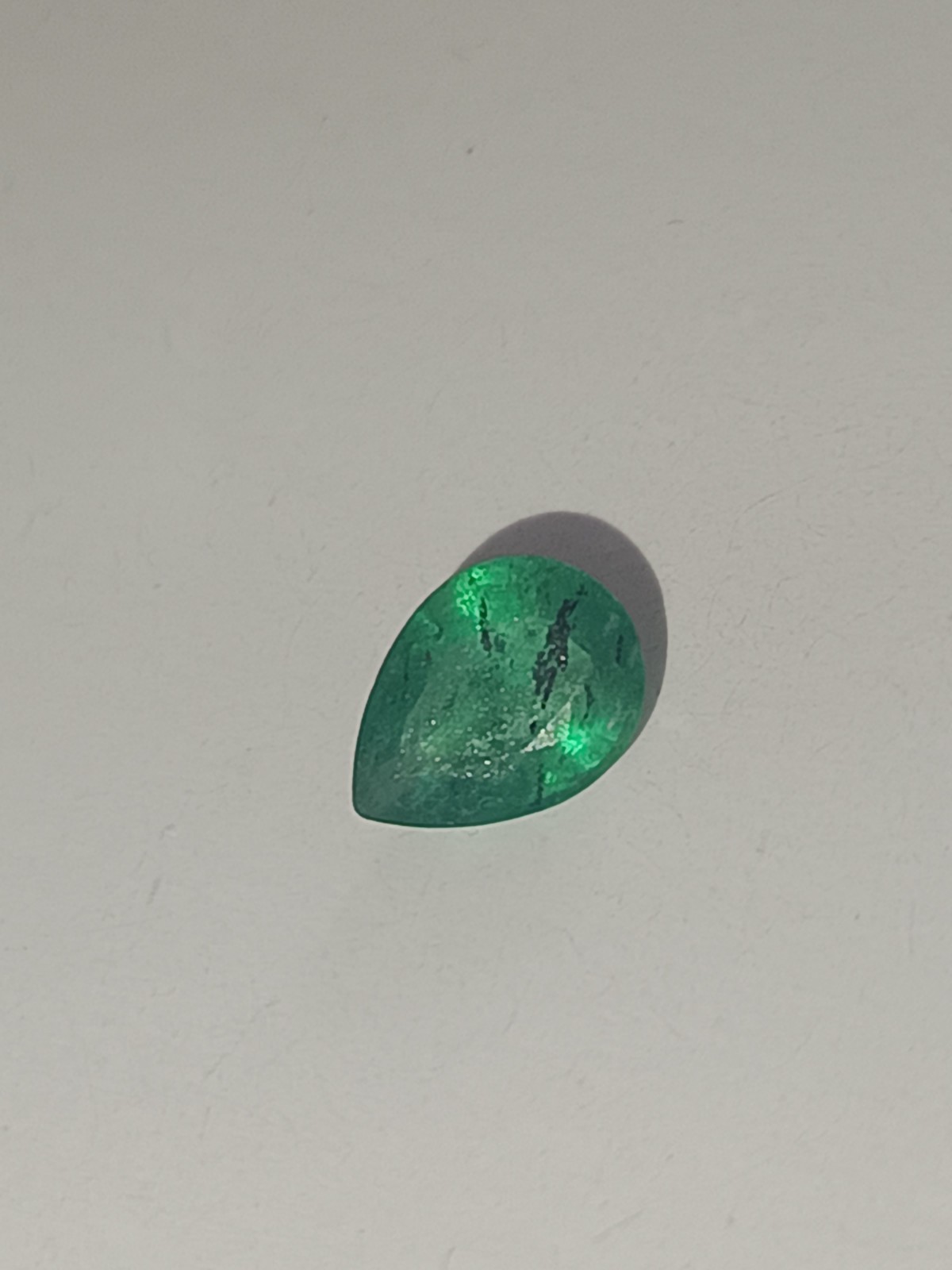 Zambian Natural Emerald AGTL Certified Ct. 0.79 Pear Vivid Intense...