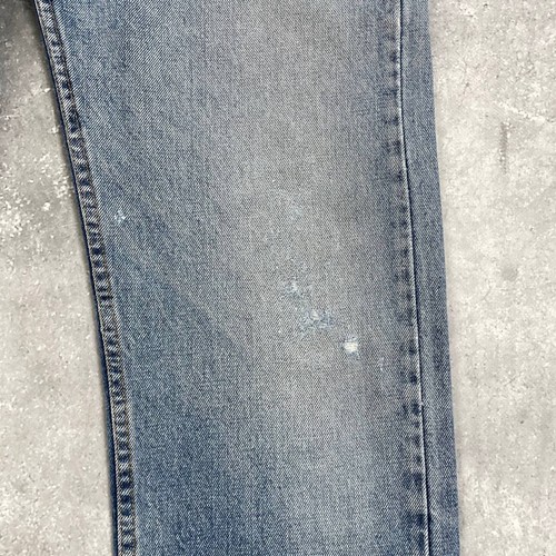 Vintage 90s Levis 505 Regular Fit Straight Leg Distressed Stained Blue Jeans W34 - Bild 11 von 24