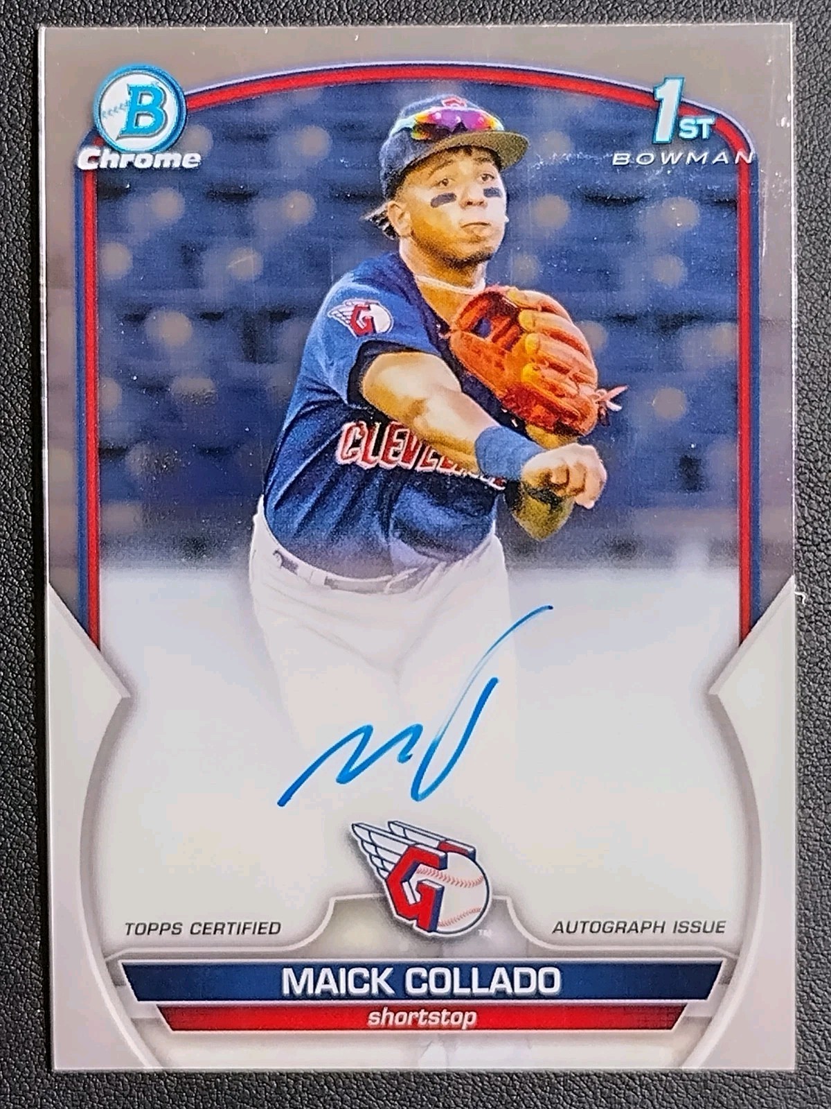 2023 Bowman Chrome MAICK COLLADO Prospect AUTO 1ST BOWMAN Cleveland Guardian's 