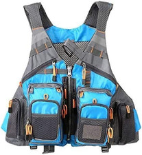 Fly Fishing Vest - Fishing Safety Life Jacket for Swimming, Sailing, Boating, Ka