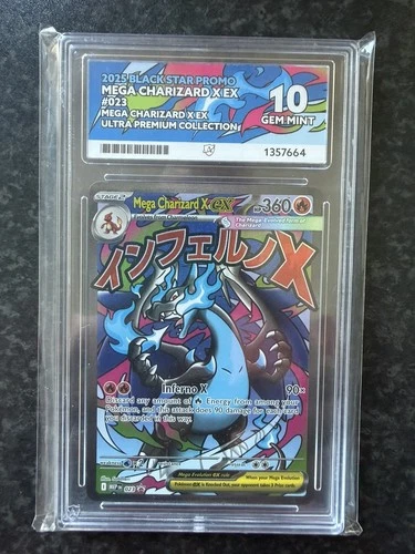 Pokémon TCG Mega Charizard X EX 023 Black Star Promo - ACE Graded 10