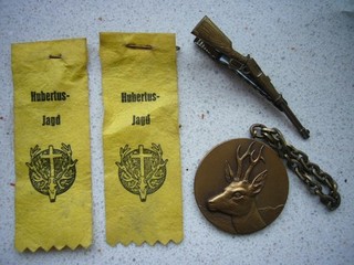 A36) Bundle Collection Various Badges Hubertus Hunting Hunter Waidmann Rifle