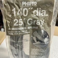 Phifer Screening Spline 0.140” x  25 Ft in Gray - NWT