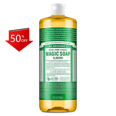 #ad Dr. Bronner#x27;s Magic Pure Castile Liquid Soap Bodywash Almond 32 fl oz $36.38