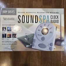 Homedics Body Basics Sound Spa Alarm Clock Radio Model Ss-400w W Nature Sounds