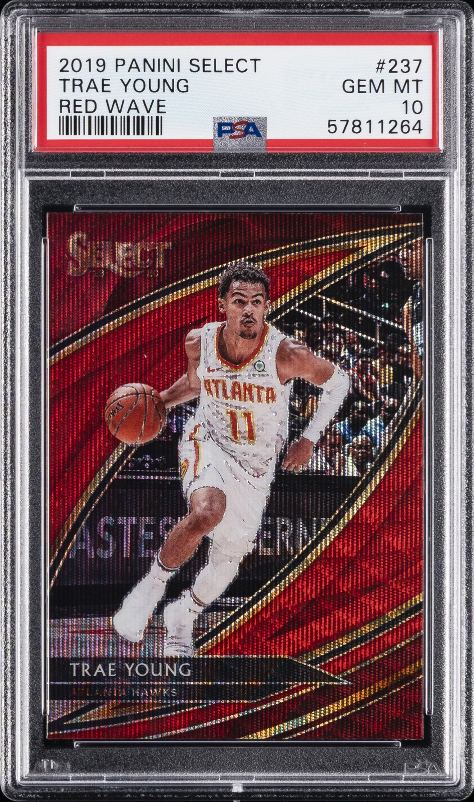 2019 PANINI SELECT RED WAVE #237 TRAE YOUNG PSA 10