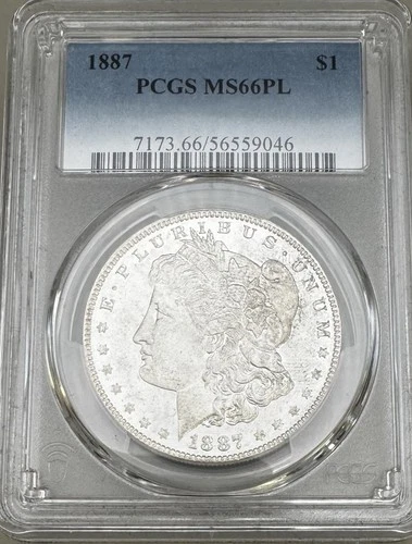 1887 Morgan Silver Dollar PCGS MS66 PL Proof Like