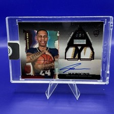 2024 Topps 3 Jordan Hawkins Tri-Patch Game Used Rookie On Card Auto RPA # 4/5. rookie card picture
