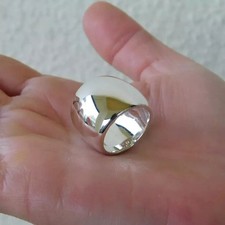 Dome Ring Wide 925 Sterling Silver Band Statement Ring Handmade All size RM101