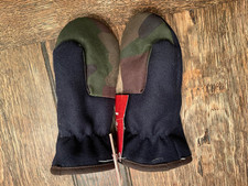 nwt STORMY KROMER kids L navy blue Wool Nylon Waxed Cotton winter Mittens USA