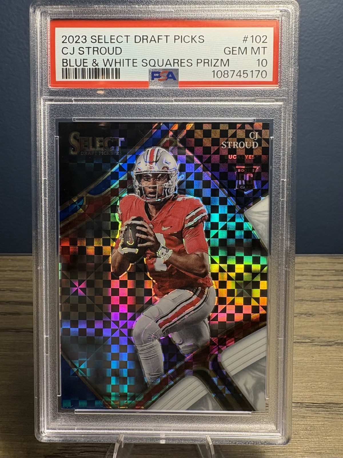CJ Stroud Panini Select Draft Picks #102 Blue/White Square