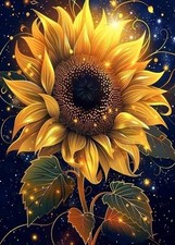 Diamond Art Kits for Adults Beginners,Sunflower 5D 13.8x15.8 inches, KM503-1