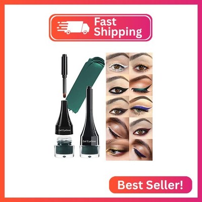 LSxia 2-in-1 Gel Eyeliner Set, Tattoo Eyeliner Waterproof Smudge Proof Gel Cream