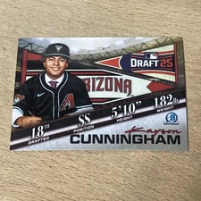 2025 Bowman Draft Baseball Kayson Cunningham Bowman Draft Night #BDN-2 DBacks