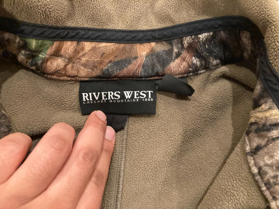 Rivers West Camo Jacket Fleece XL Waterproof Hydro2 PowerLock Men’s Mossy Oak - Image 4 of 4