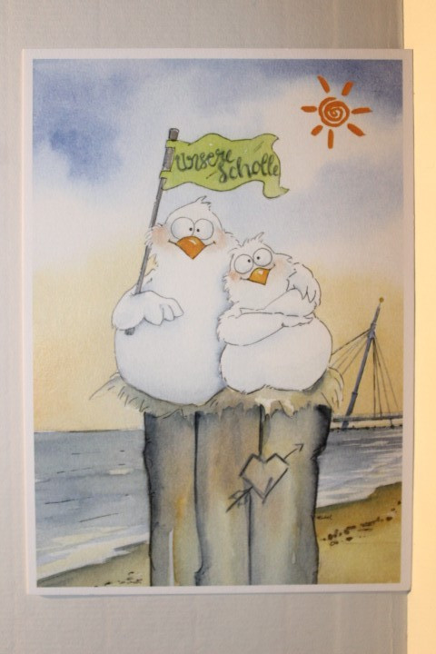 Postkarte Ansichtskarte Hohwacht unsere Scholle alles andere ist nur Ostsee