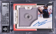 2024 Topps Definitive Rafael Devers Auto Jersey Button Relic 1/1 BGS Mint 9